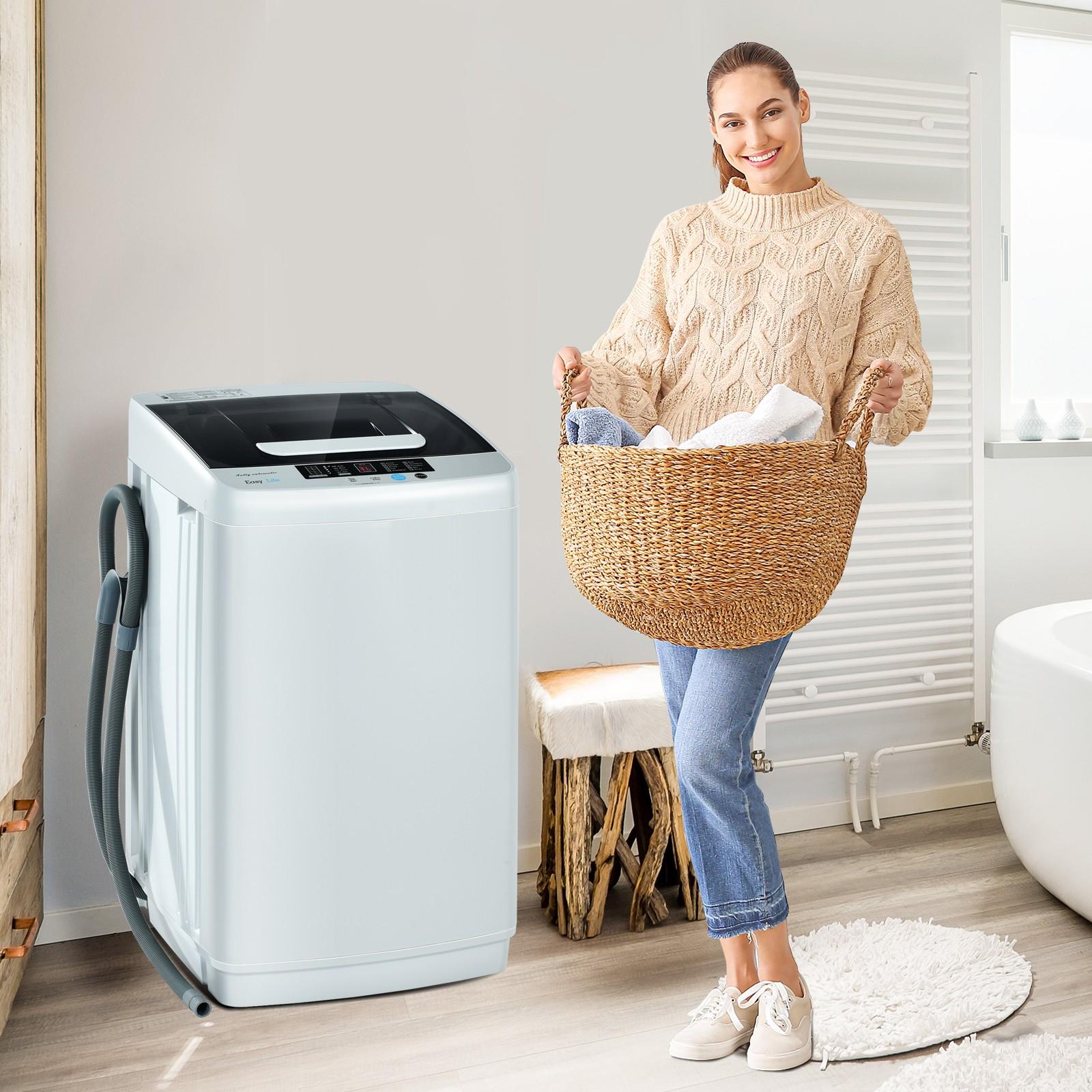 TEMU Machine à laver portable 8,8 lbs entièrement automatique avec essorage et pompe de vidange
