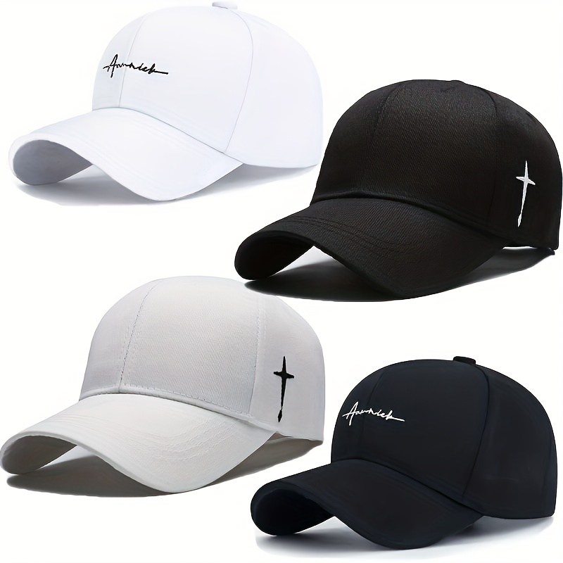 4pcs Men's Baseball Caps - Lightweight, Breathable, Adjustable, Suitable For Business, Casual, And Daily Use, Lightweight Hats, Suitable For Office, Sports, And , Design With Mesh Back, Great Gift