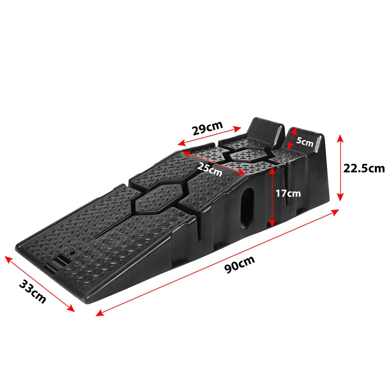 E-shop 2x Auto-Plastik-Laderampe, Hochleistungs-Hebplattform-Rampe, Ladekeile, Autorampe, Kunststofframpe, B 330 mm, max. 2500 kg pro Paar, Autorampe
