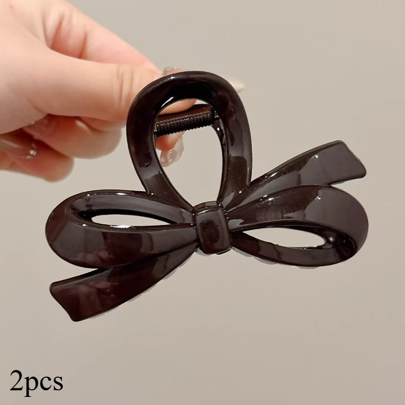 TEMU Simple And Elegant Hair Clips, 2-pack - Stylish High-quality Hair Accessories For Women, Suitable For Valentine's Day And Daily Use