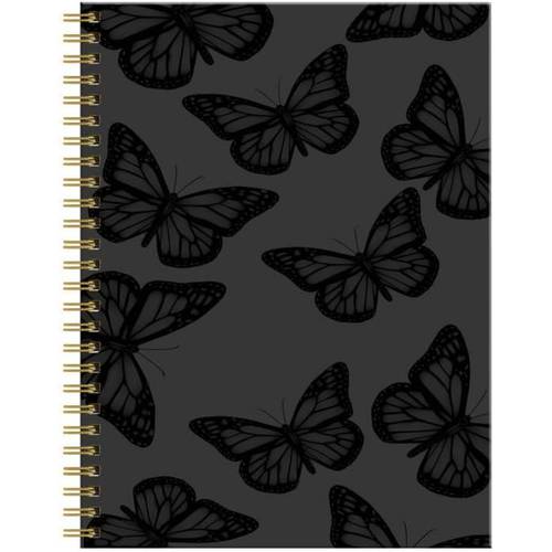1 5 50 page spiral notebook elegant black on dark background college ruled lined journal with premium thick paper durable spiral binding for home journaling gift for women school stationery pattern sophisticated style paper use