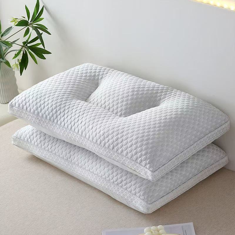 TEMU 2 oreillers de soutien cervical ergonomiques pour dormir, oreillers de lit rafraîchissants à texture bulle, oreiller de soutien de la nuque doux
