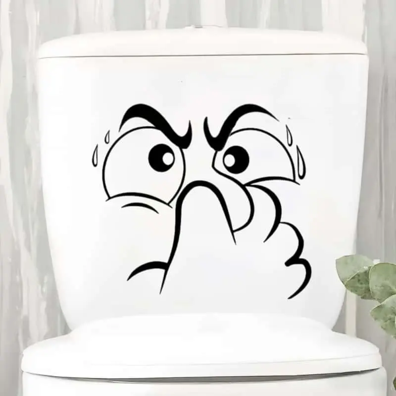 *. Lustiger WC-Deckel Aufkleber