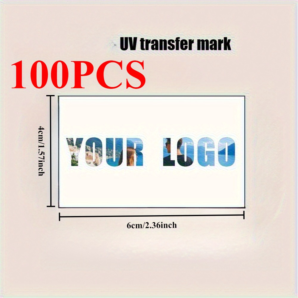 TEMU 100 Custom Uv Transfer Stickers - Suitable For Crafts, Diy, Gift Boxes, Metal, Glass, And Plastic Surfaces - Perfect For Mother's Day, Father's