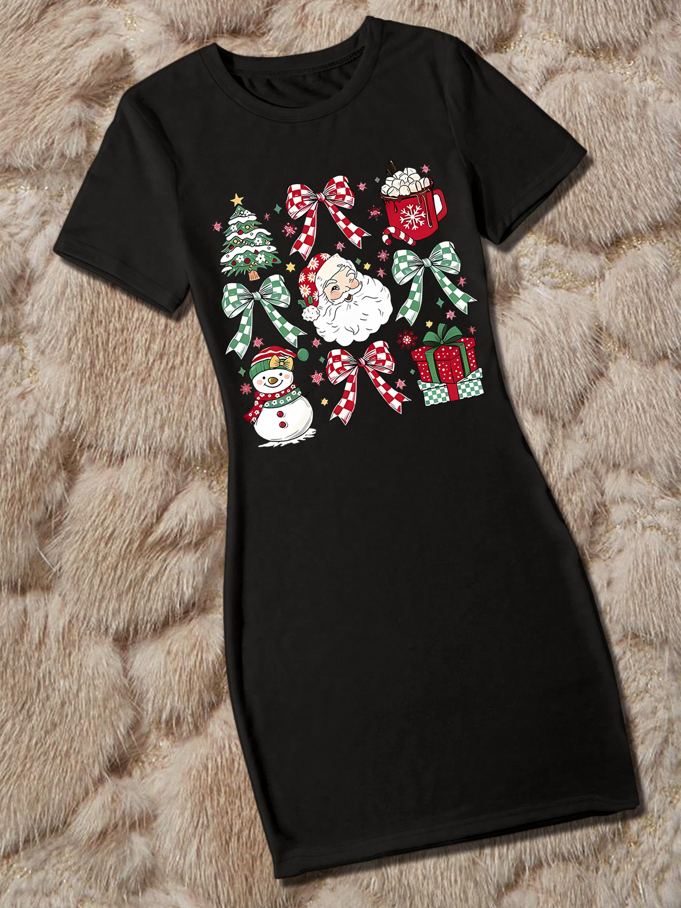 white christmas dresses Women's Flakey Novelty Knitted Christmas Jumper Dress in Tokyo Red