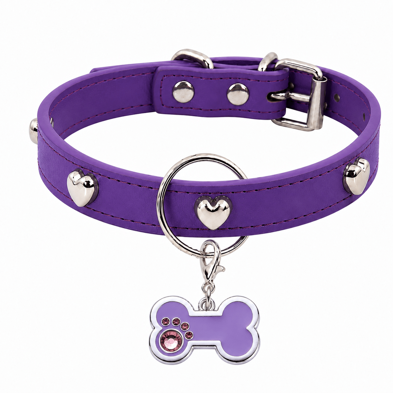 Personalized Pet Collars with Engravable Bone-Shaped Tags