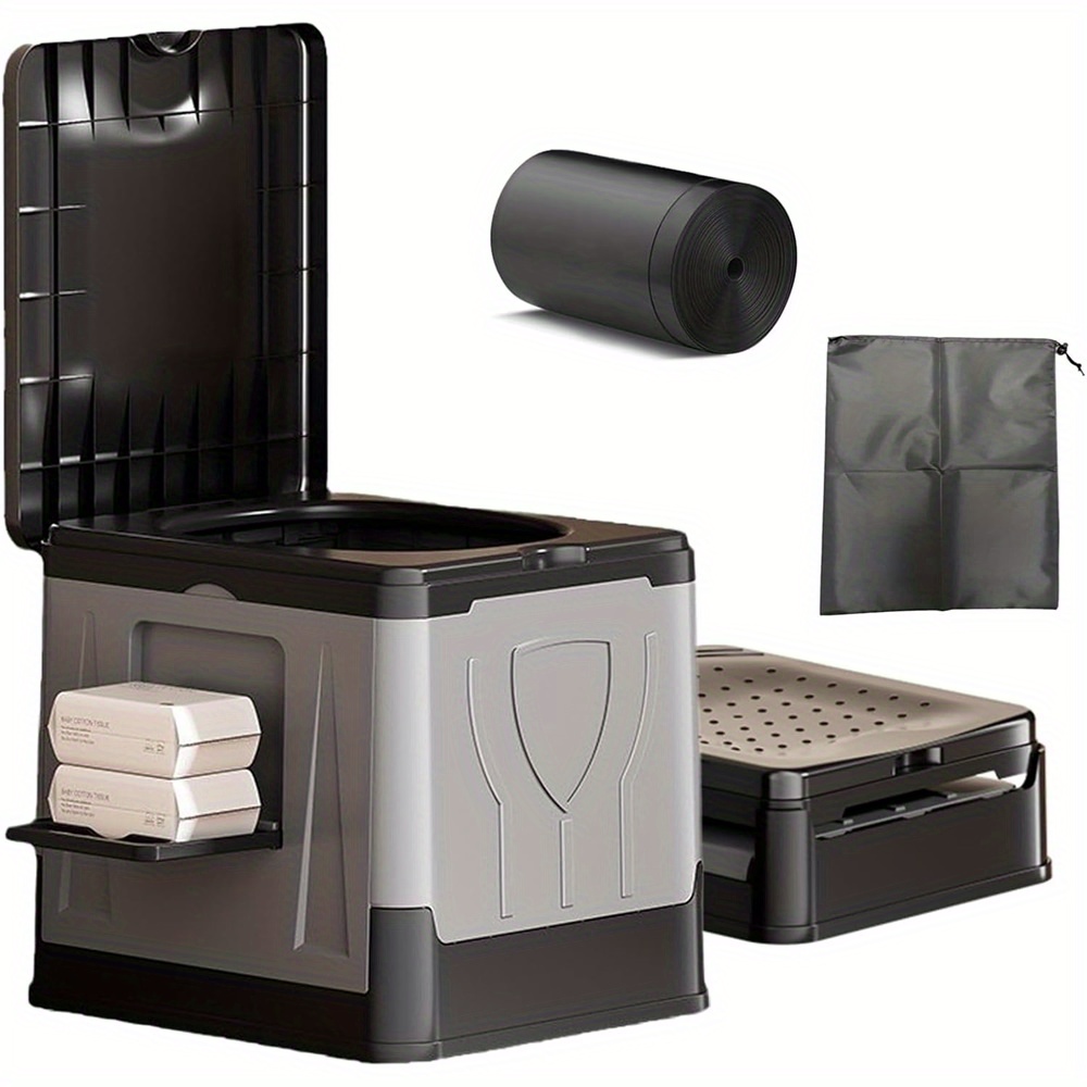 Image of Portable Toilet For Adults, Outdoor Emergency Potty For Camping, Road Trip, Car, Tent, Truck Drivers