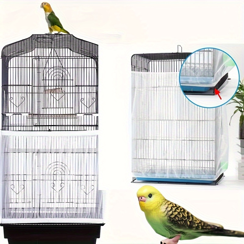 A Protective Mesh Cover for Birdcages That Is Resistant to Splashes And Spills, Ideal for Cockatiels And Budgerigars, And Also Keeps Out Mosquitoes And Dust