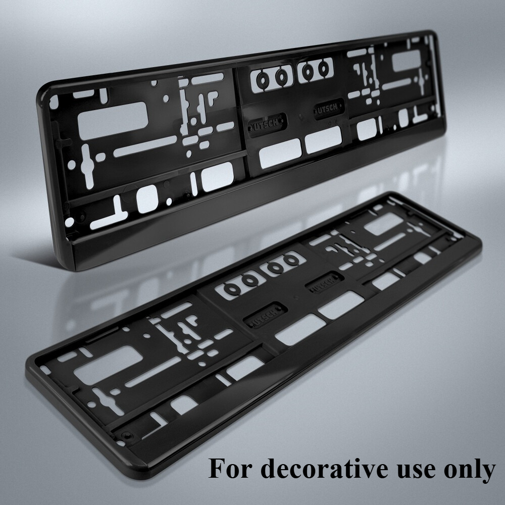 TEMU 2 Pack Black License Plate Holders, Universal Car License Plate Mount Frame For Passenger Vehicles For Decorative Use Only