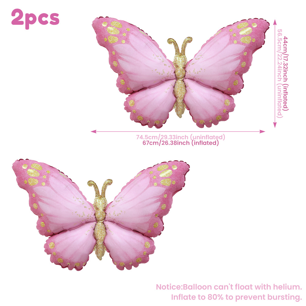 TEMU 2pcs Large Matte Pink For Foil Balloon, Enormous Dusty Rose For Balloon For Themed Birthday Party Decor, Shower, Anniversaries, Valentine's Day