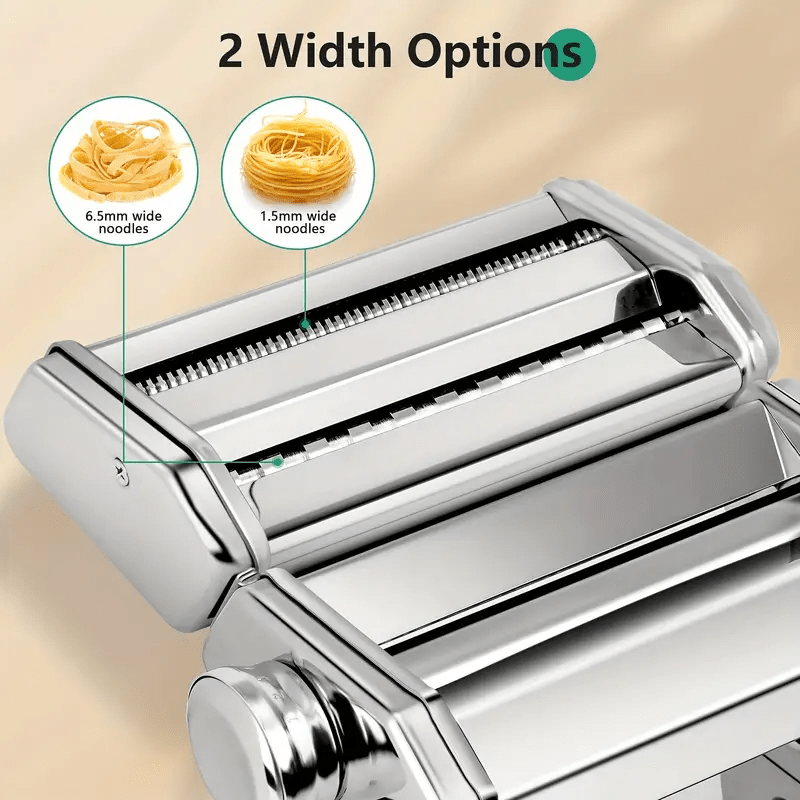 stainless steel manual pasta maker multifunctional compact ideal for home use no batteries required food supply equipment   dough and noodles for kitchen enthusiasts details 2