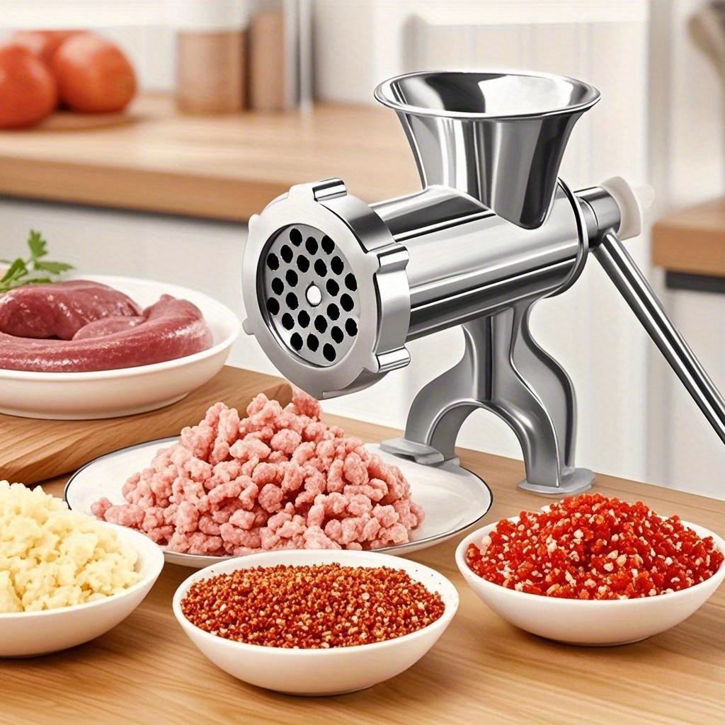 heavy duty manual meat grinder stainless steel construction Temu