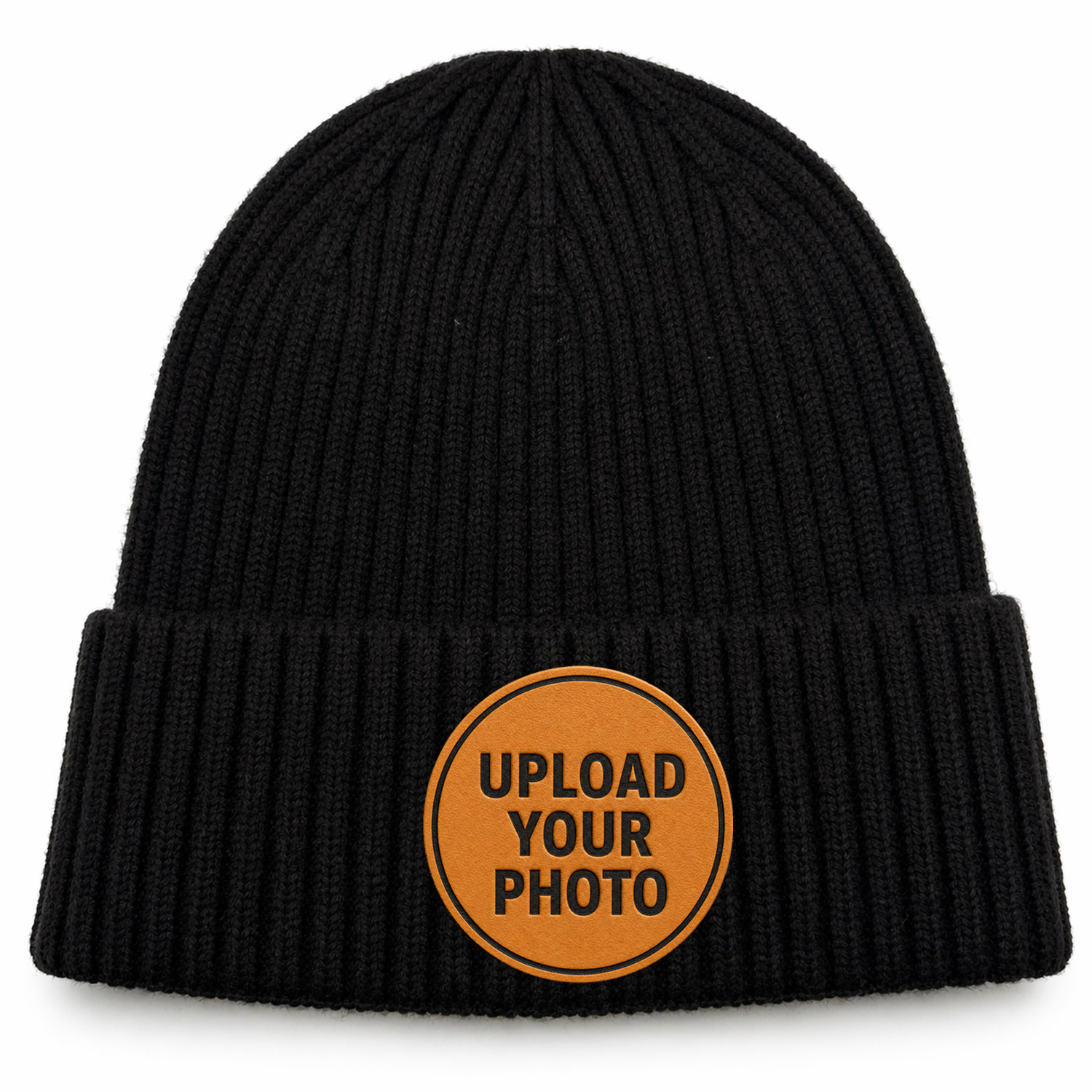 TEMU 1pc Patch Beanie, Personalized Logo Knit Hat, Rectangle Patch Winter For Men Women