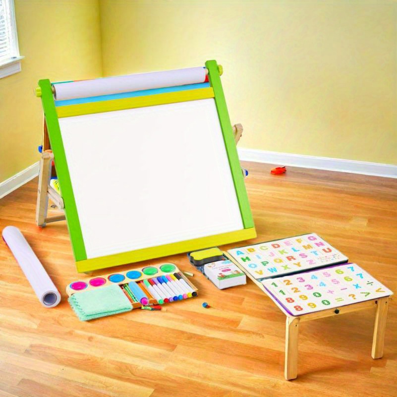 3 in 1   easel double sided whiteboard chalkboard for drawing writing and learning activities
