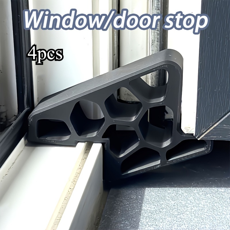TEMU 4 piezas/Topes para ventanas y puertas - para ventanas, tira de amortiguación y anticolisión de plástico resistente y juego de bloqueo de , que
