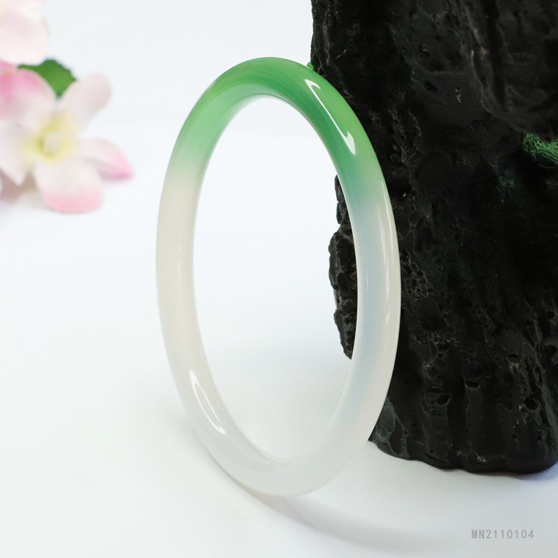 Agate Green Gradient Bracelet, Everyday Wear