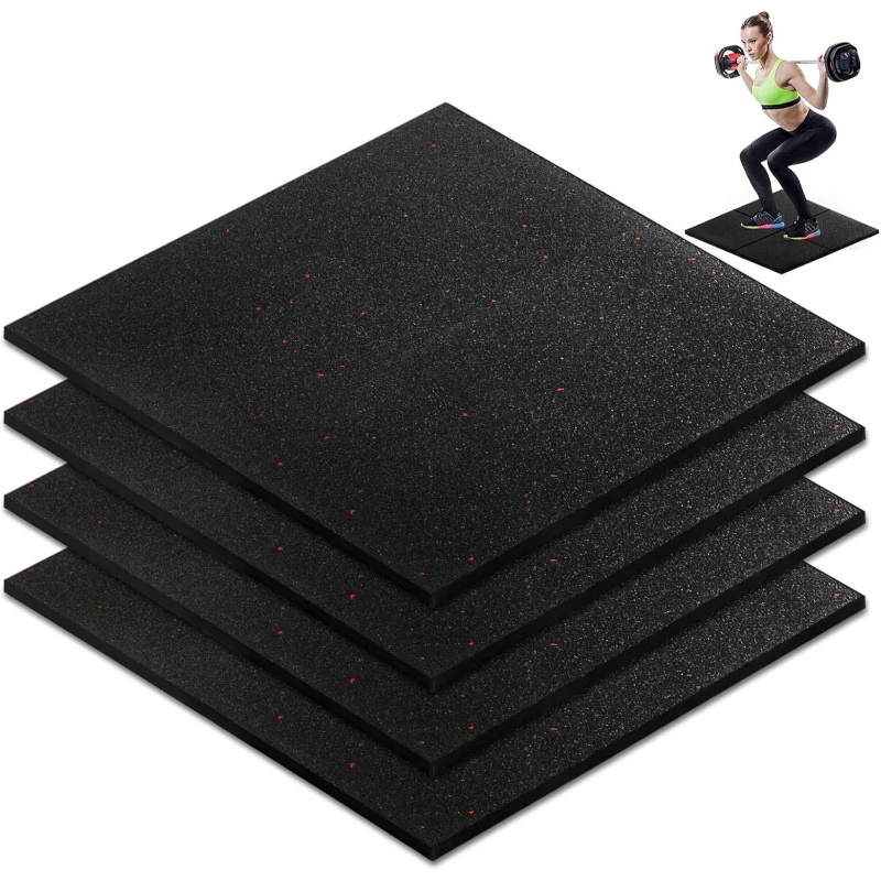pack heavy duty interlocking rubber gym flooring mats 15mm