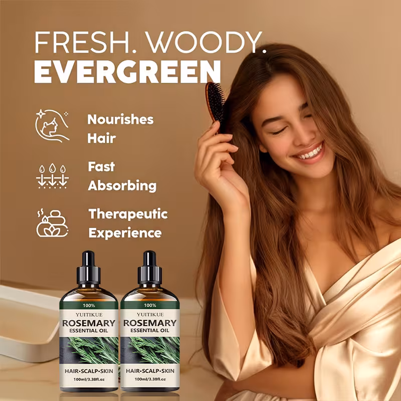 2pcs pure rosemary oil rich in and rosemary leaf oil it absorbs quickly and moisturizes the hair and rough hair texture gently prevents split ends Product details 6