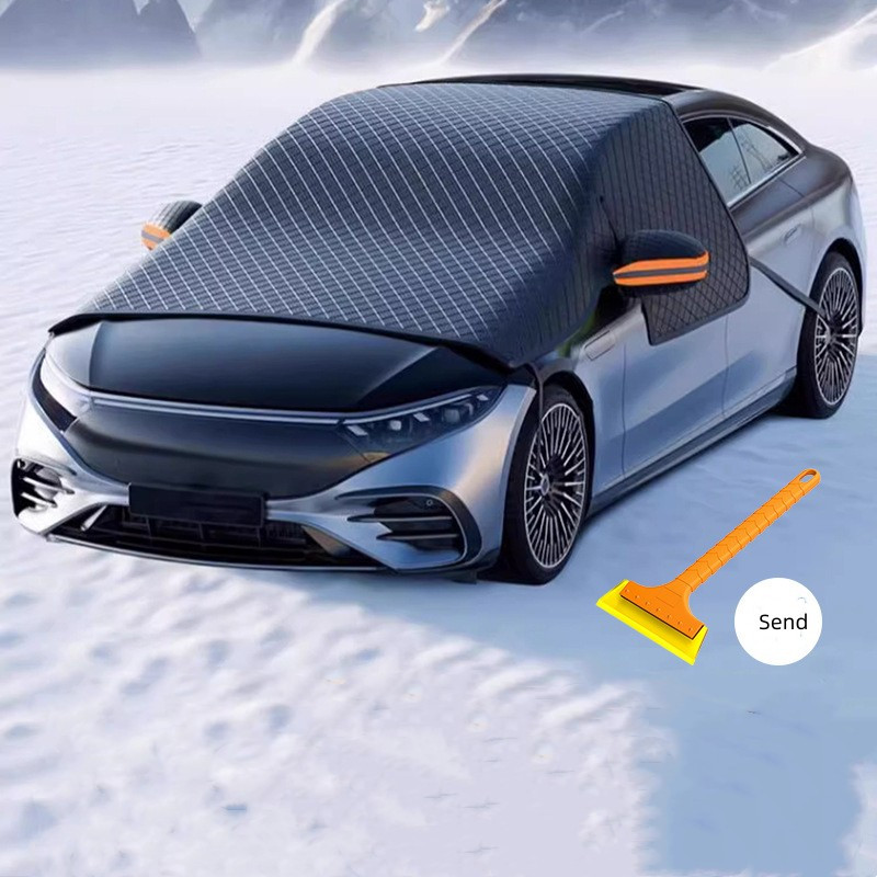 

Extra-large Oxford For 2024 - And Orange Car Windshield Protector, Frost And Snow , Polyester Material, Ideal For Winter Weather