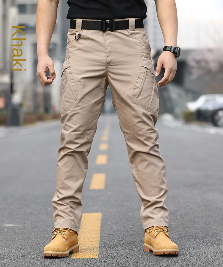 Men's IX9 Tactical Overalls - Durable, & Scratch-Resistant Polyester Cargo Pants with Multiple Pockets for Outdoor Activities & Casual Wear, All-Season Comfort