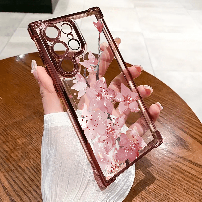TEMU Coque de téléphone - Rose Nouvelle Mode Luxe Haut de Gamme Facile Durable Anti-Salissure Coque de Protection Intégrale pour Galaxy S21 5G/S21 FE