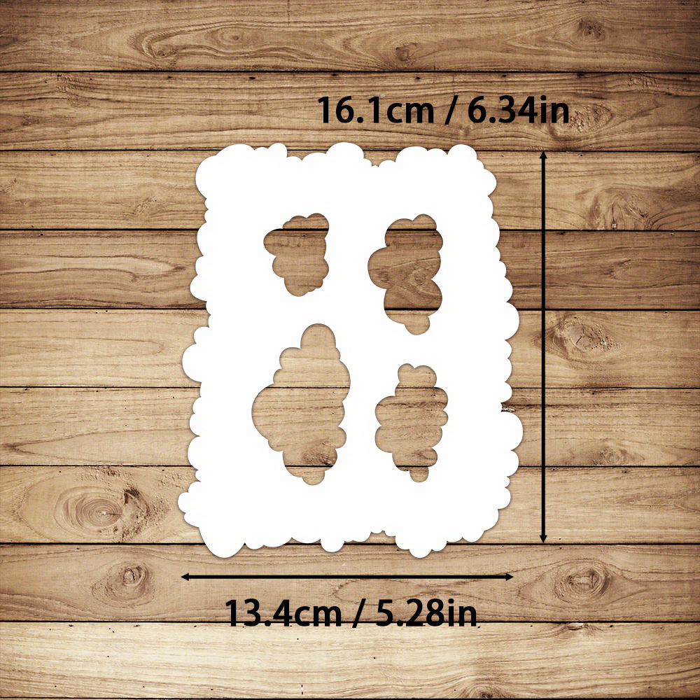 1pc 2025 New Arrivals Cloud Pattern Background. Reusable Stencil For Painting On Wood, Tile, Paper, Fabric, Floor And Wall. For Decor Diy Scrapbooking, Card Making And Paper Crafts