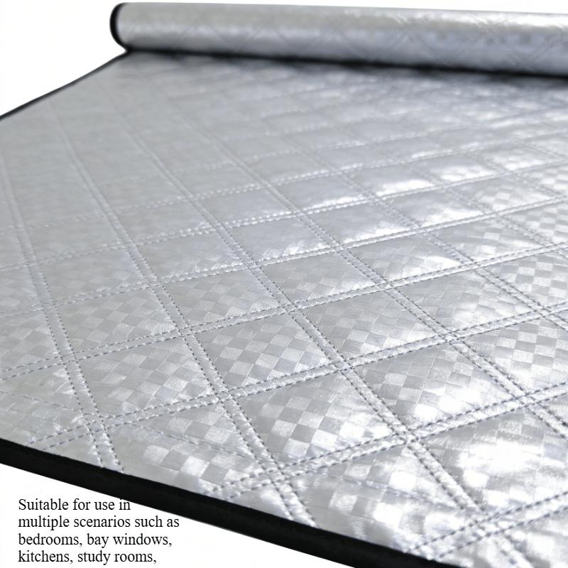 TEMU 1. Extra-large Size Soundproof And Heat-insulating Curtain, Double-sided Titanium Silvery, Without Drilling. Suitable For Multiple Such As