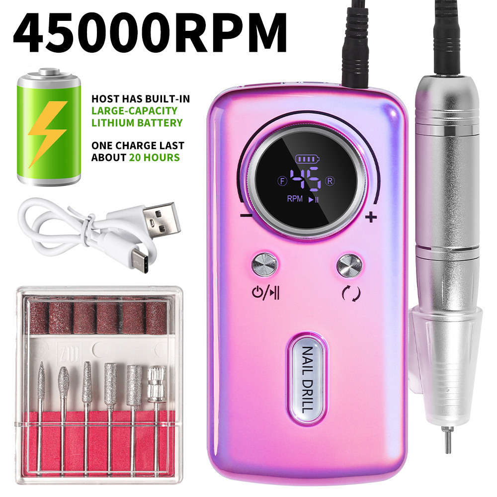 Limegirl Cordless Nail Drill Professional – 45,000 RPM Rechargeable Electric Nail File Kit for Acrylic, Gel Nails, Manicure & Pedicure | Portable Low Noise Nail Drill — Zaynora Luxury Marketplace