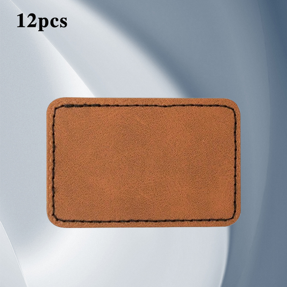 TEMU 12pcs Custom Personalized Faux Leather Tags, Laser Printed, Customize Your Content, Personalize , Diy Craft Tags, Knitting Enthusiast Gift, For