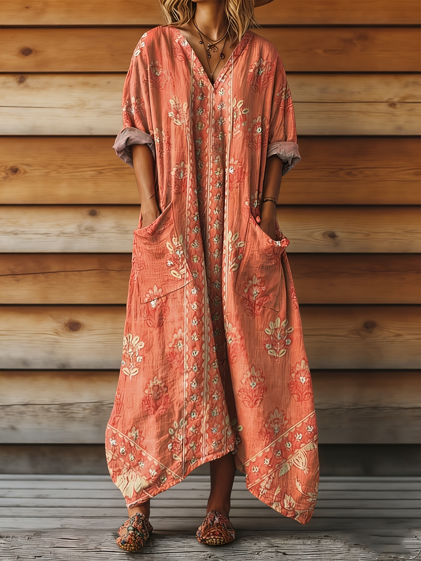 long cotton linen dresses sold on Temu United States