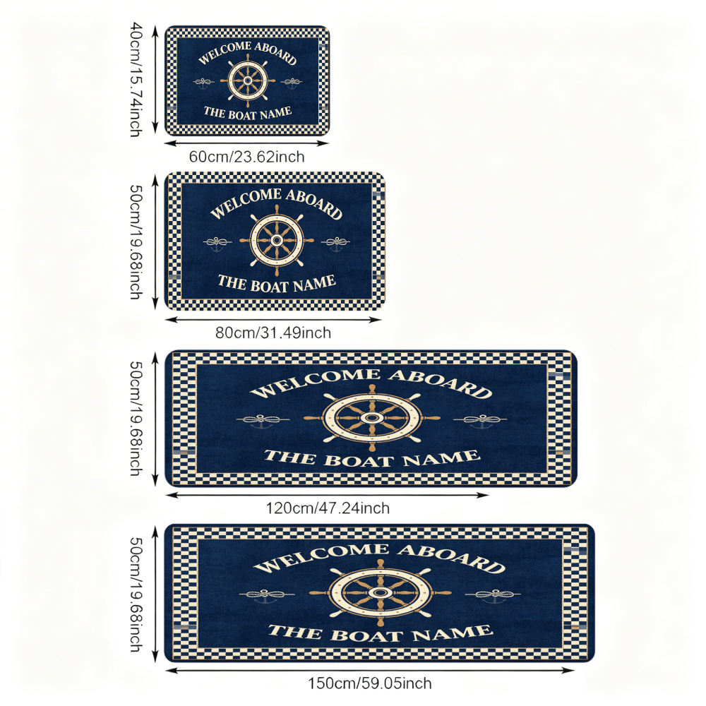 TEMU 1pc Welcome Name Non-slip Water-absorbing Flannel Carpet, Soft And Comfortable Pressure- Foot Mat, Washable And Easy To Clean, Durable, Suitable