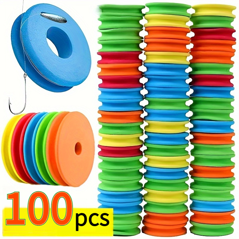 100pcs Eva Foam Spools, Fishing Winding Board, Fishing Hook Line Trace Wire Organizer