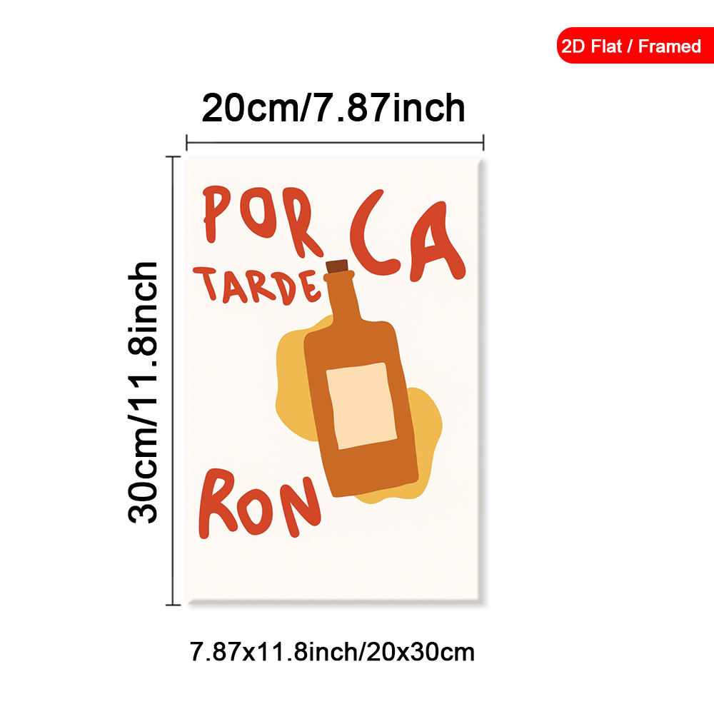 TEMU Cuadro en 2D, 1 pieza con , con una en español, diseñado en un estilo casual. de los vibes de con tipografía . pósters vintage y moderno.