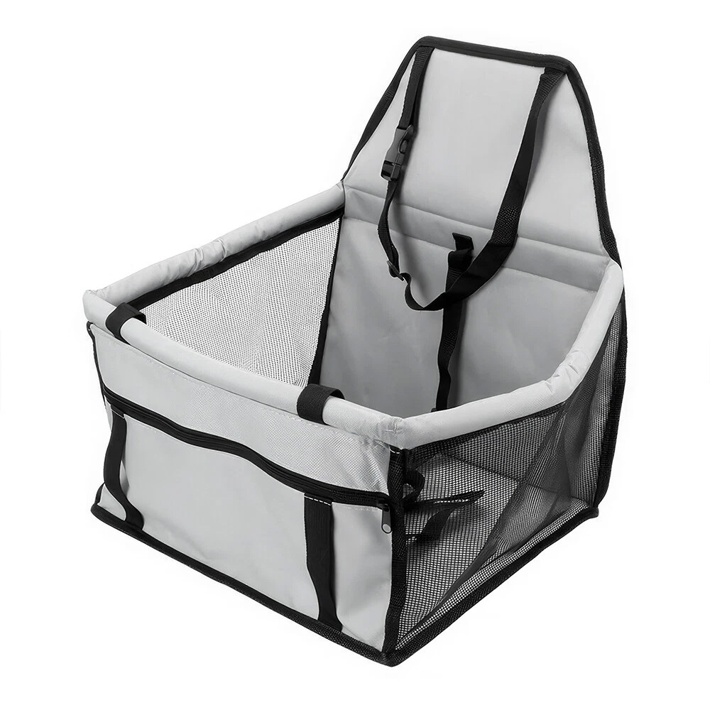 Gray Bag Made Of Breathable Mesh, Car Mat, Suitable For Medium Dogs, Designed For Front And Rear Seats, And A Universal For Dogs