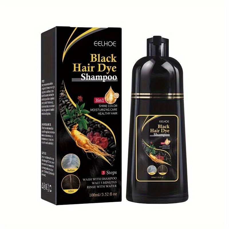 2pcs of black hair dye shampoo black hair shampoo   scalp hair moisturizing care shampoo made of natural plant pigments safe for scalp   without     quickly covering white hair