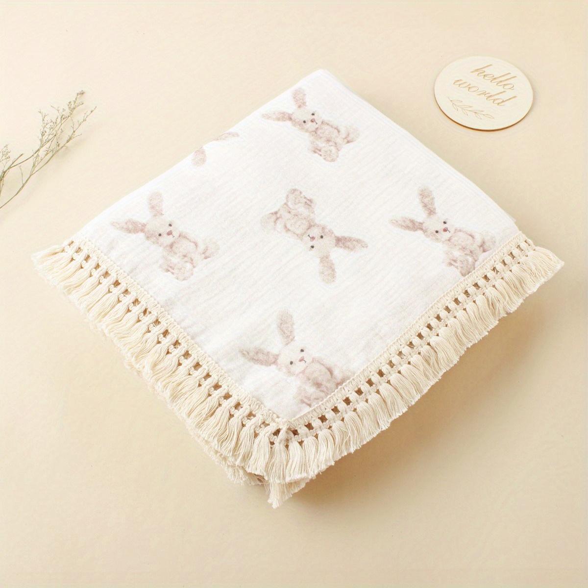 1pc large baby blanket fringe trim double layer Temu Switzerland