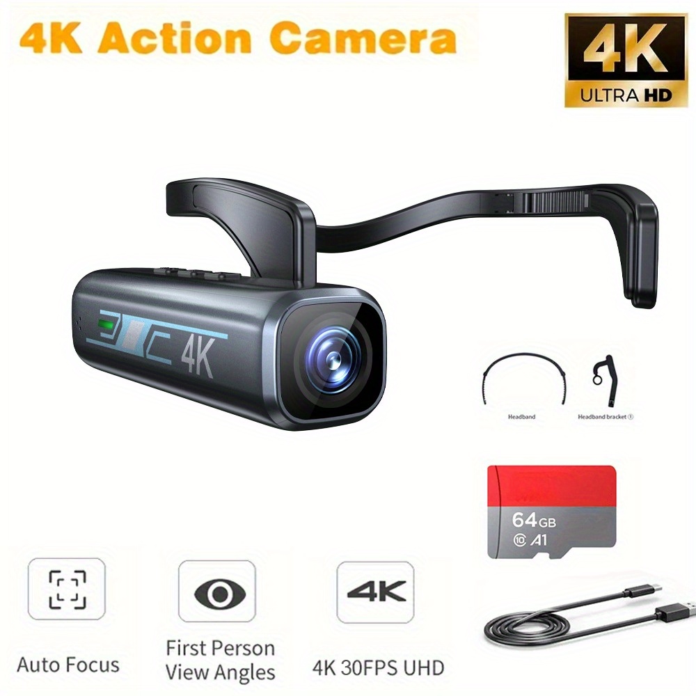 4k 30fps action camera 120   image stabilization manual controls gray and black perfect fathers day gift Product details 0