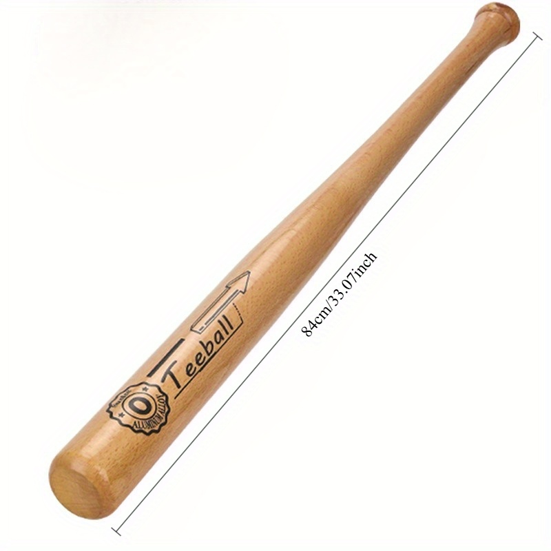 Image of Solid Wood Baseball Bat, Softball Stick - Durable For Adult Beginners And Outdoor Sports Training In Multiple Sizes