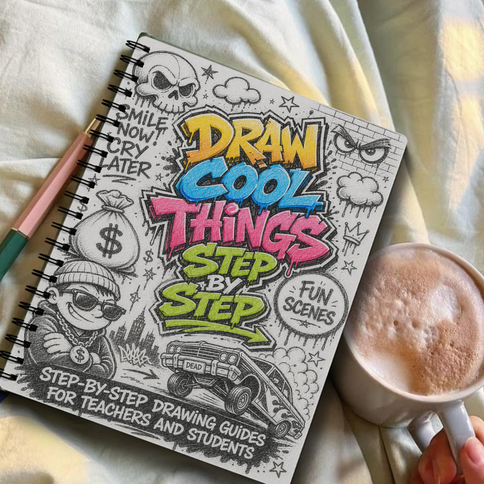 TEMU How To Draw Cool Things, Step By Step Drawing, Beginner Friendly Art Workbook, 3d Shapes, , Shading, , Practice Creative Sketching Exercises For