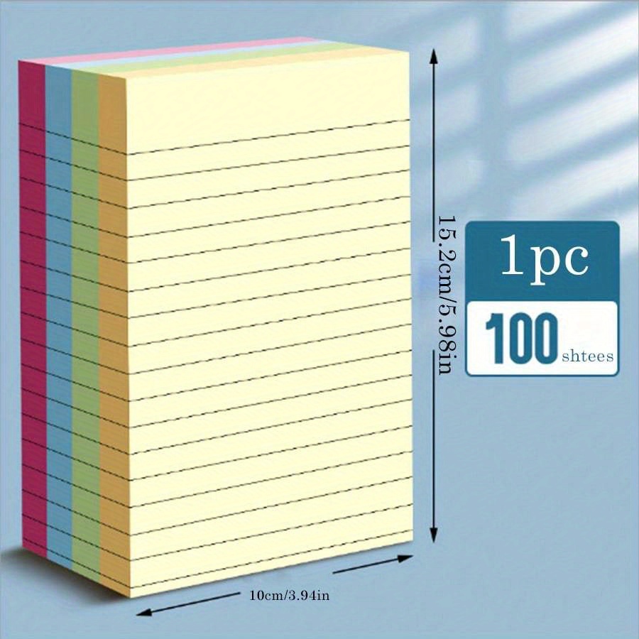 100/200 Pages Of Colorful Sticky Notes With - Cute And Creative Memo Pads In - Office Stationery Notepad - Tearable Notes For Students, Suitable For Use In Offices, Homes, And Schools
