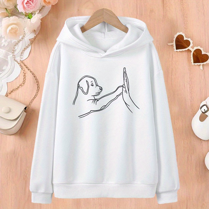 

Dog , Sweatshirt For Girl, Girl's Hooded Streetwear Clothes For And , As