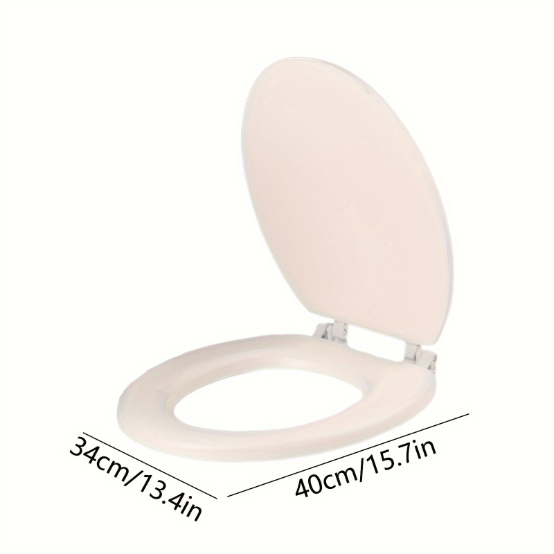 Soft-Close Toilet Seat Cover with Non-Slip Base - Thickened Cushioned Bathroom Lid Protector, Suitable for All Bowls, Easy to Clean Poreless Surface - Modern Upgrade Design in High Quality, Commercial Restroom, Minimalist Decor, Contemporary Style, Durable Plastic, Public Restrooms, Household Essentials