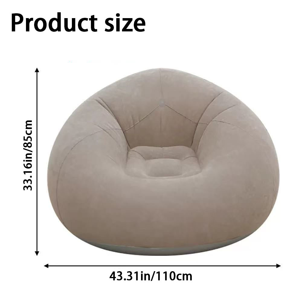 1pc Inflatable Lazy Sofa, Spherical Design, Outdoor Camping Chair, Foldable Nap Lounger, Comfortable Backrest and Armrest Seat, Essential for Travel, Vacation, and Camping
