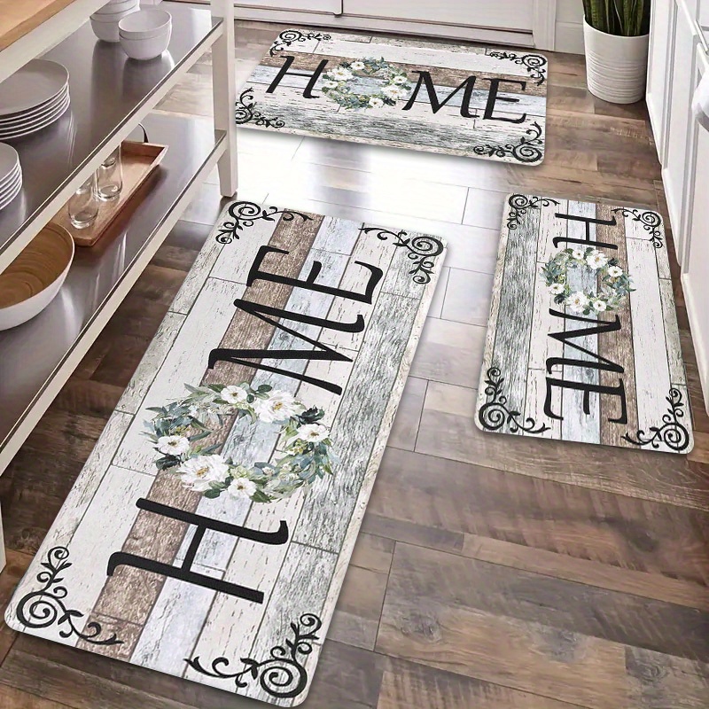 LY4U Küchenteppiche 2er Set - Anti-Ermüdungsmatten Rutschfest & Wasserabsorbierend