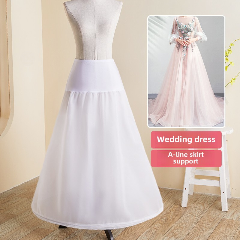 a line hoop for wedding dress Beach Mature Wedding Dresses A-Line Off Shoulder Long Sleeve Court Tra –  JiMiss Dresses