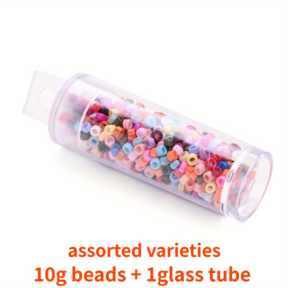 10g 3mm Colorful Glass Seed Beads for Jewelry Making