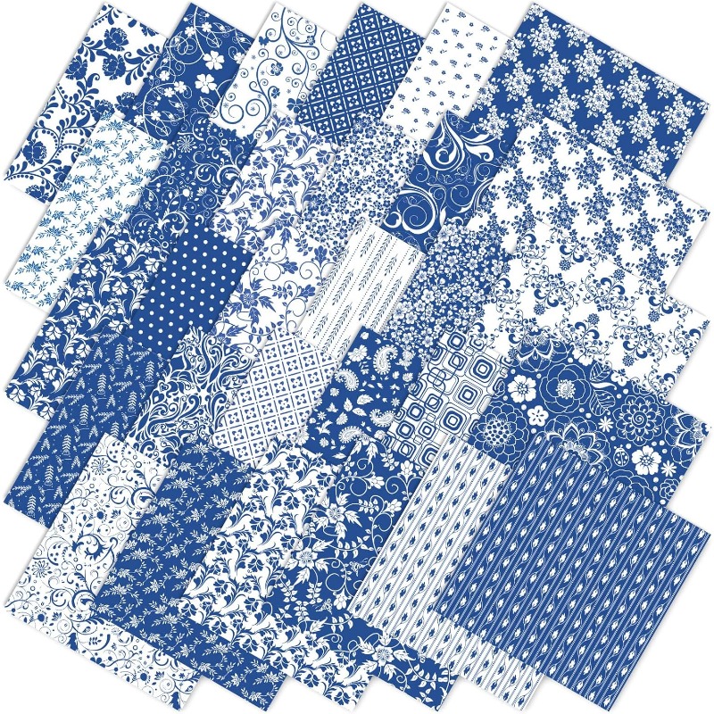 TEMU 50pcs 10 X 10cm (3.9 X 3.9in) Print Series, Hand-printed Fabric, Hand-sewn , Strips Craft Materials. Includes Assorted Patterned Sets