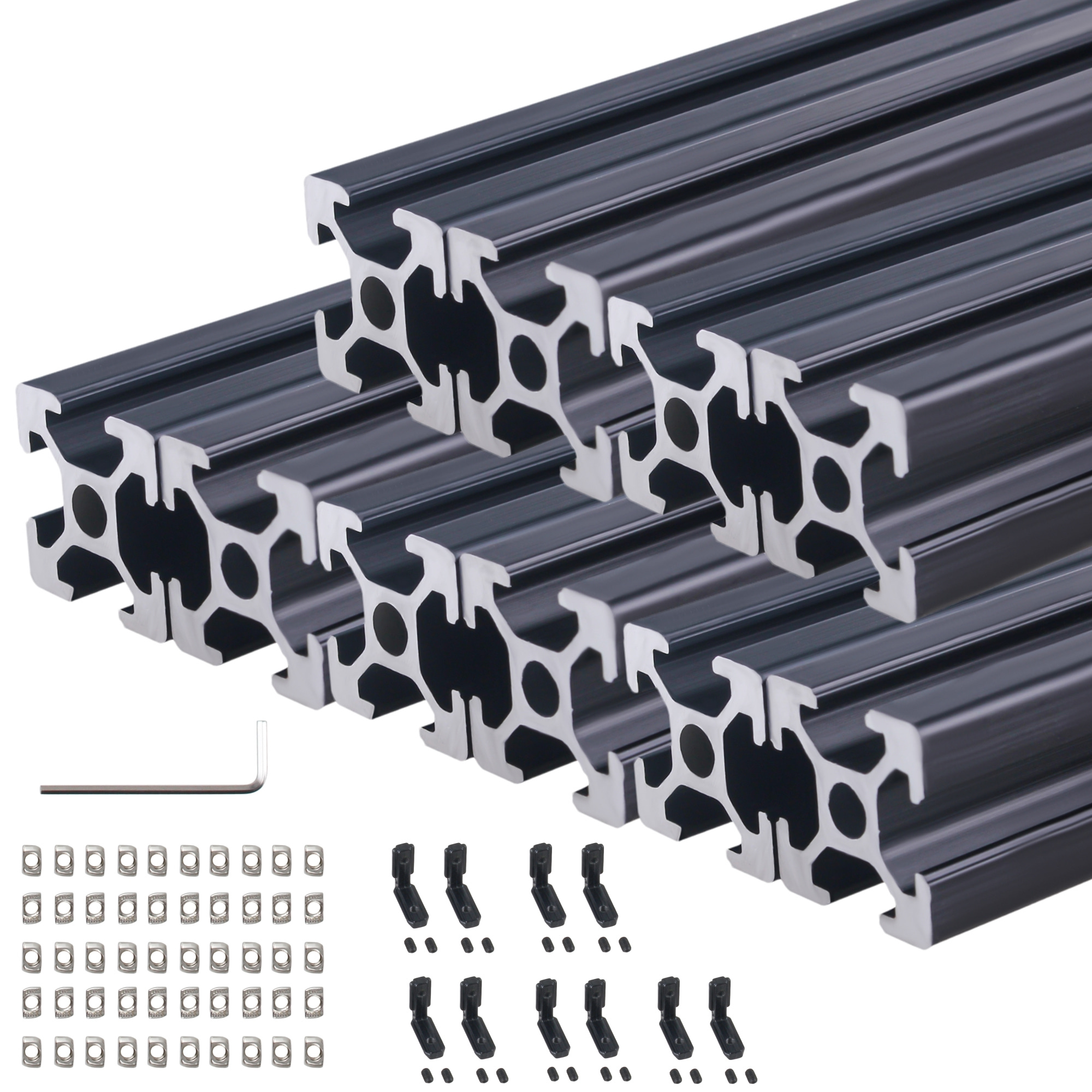 10pcs 800mm - Extrusion Profile, Anodized V Slot Linear Rail Frame Parts, Durable Assembly Profile For Diy 3d Printer Cnc Router Building Projects