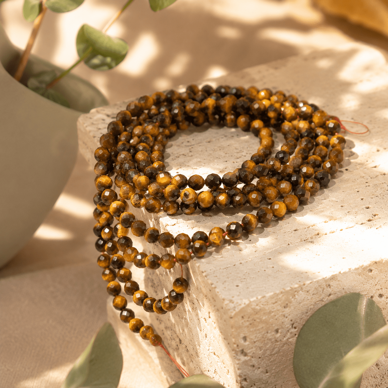 TEMU Perline sfaccettate di occhio di tigre, piccole perline sciolte in pietra per braccialetti, collane, orecchini, creazione di gioielli fai da te