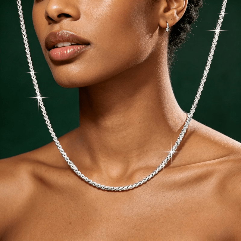 Women's Elegant Flat S-Chain Thin Necklace, Perfect for Layering